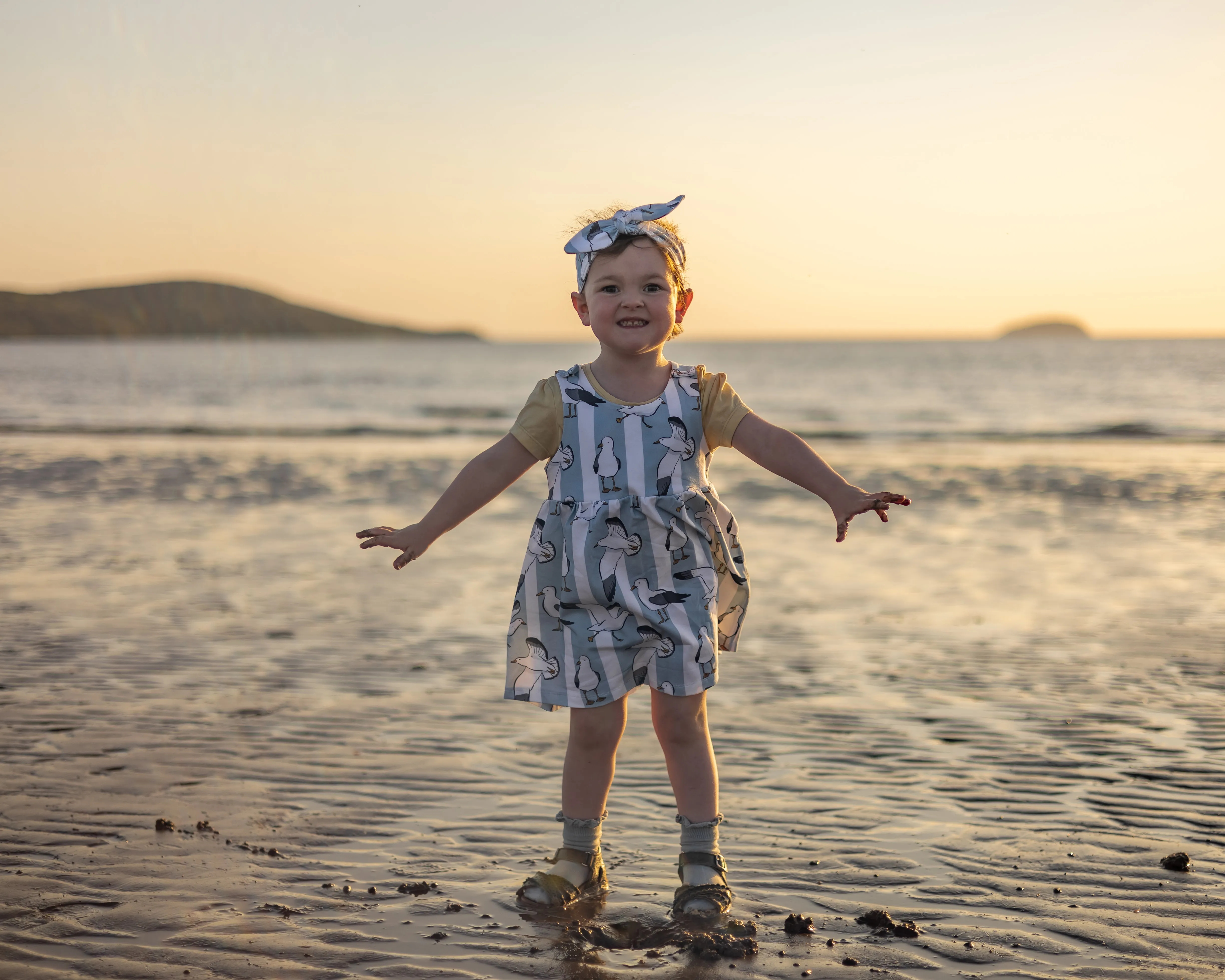 Seaside Seagulls Pinafore Dress