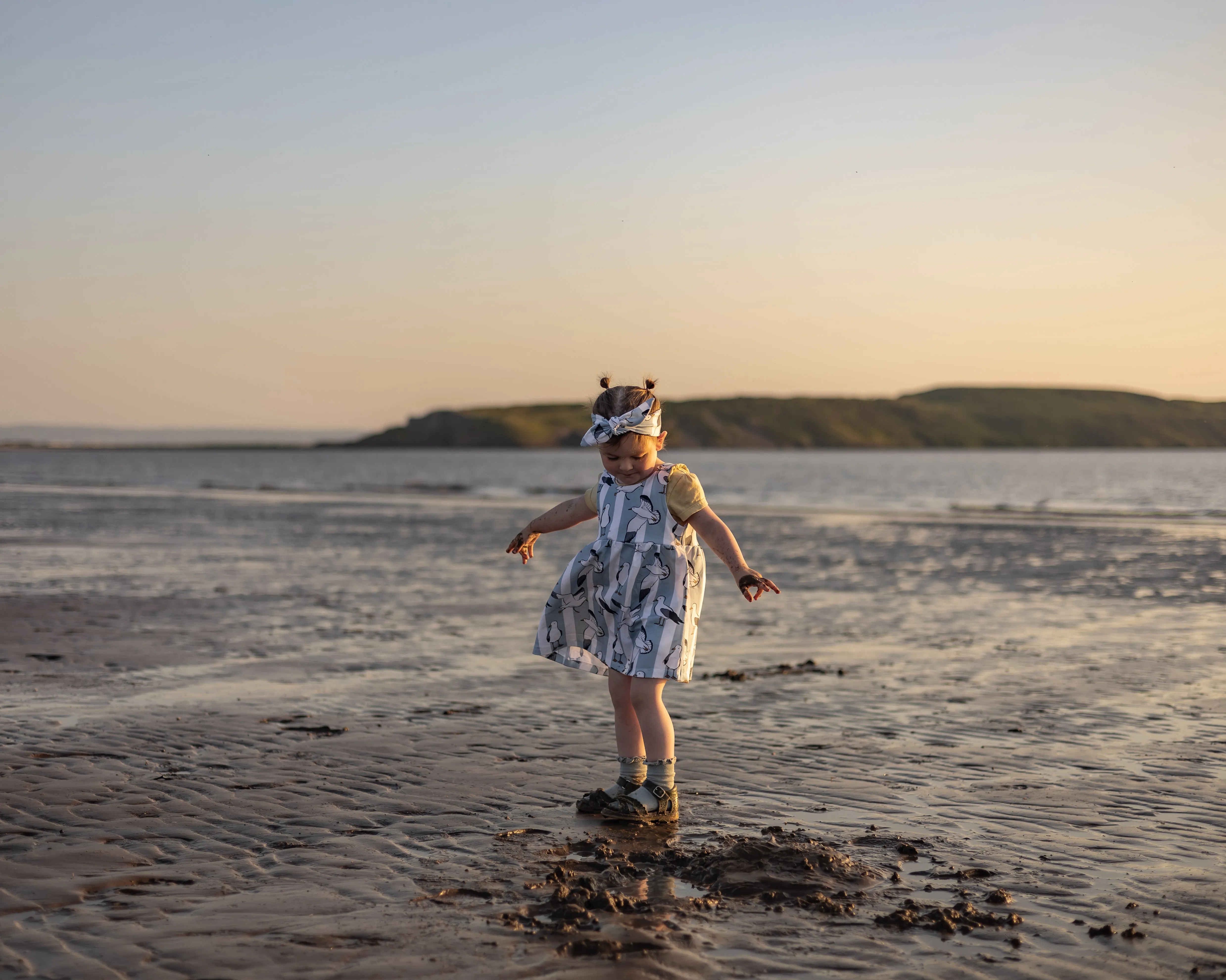 Seaside Seagulls Pinafore Dress