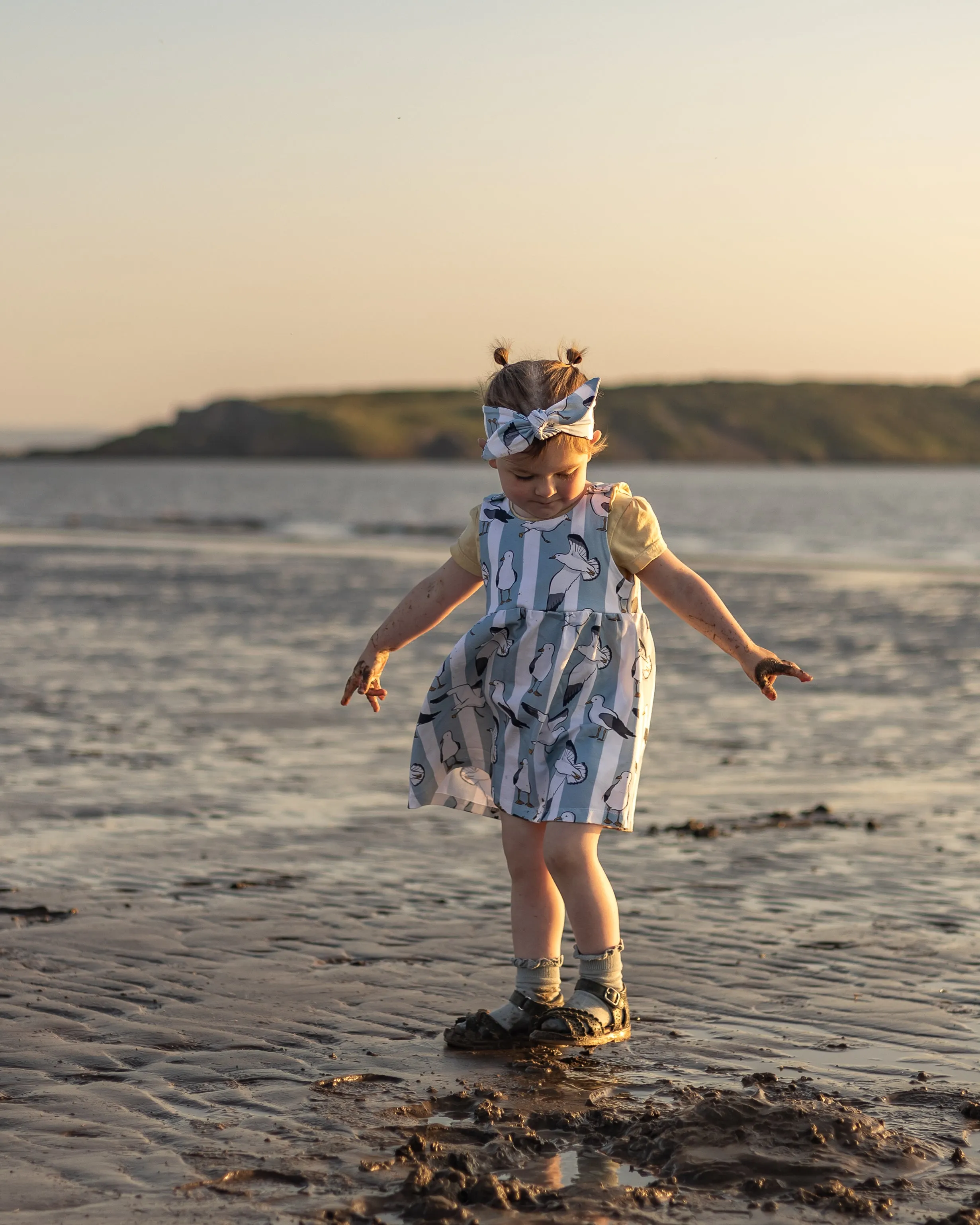 Seaside Seagulls Pinafore Dress