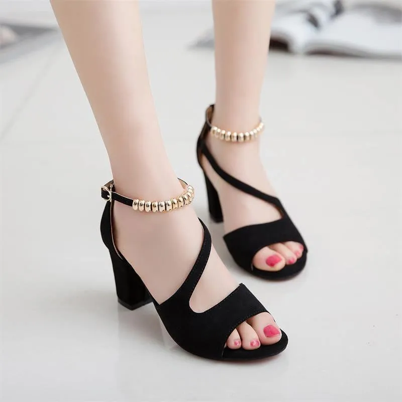 sexy fish mouth hollow Roman sandals