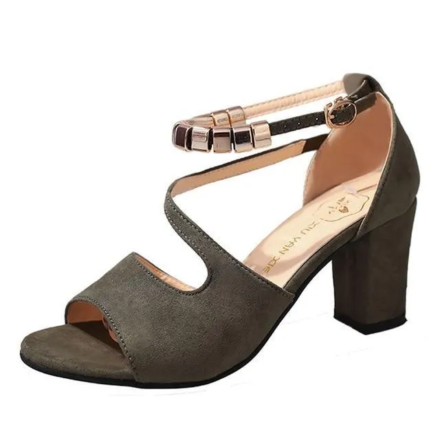 sexy fish mouth hollow Roman sandals