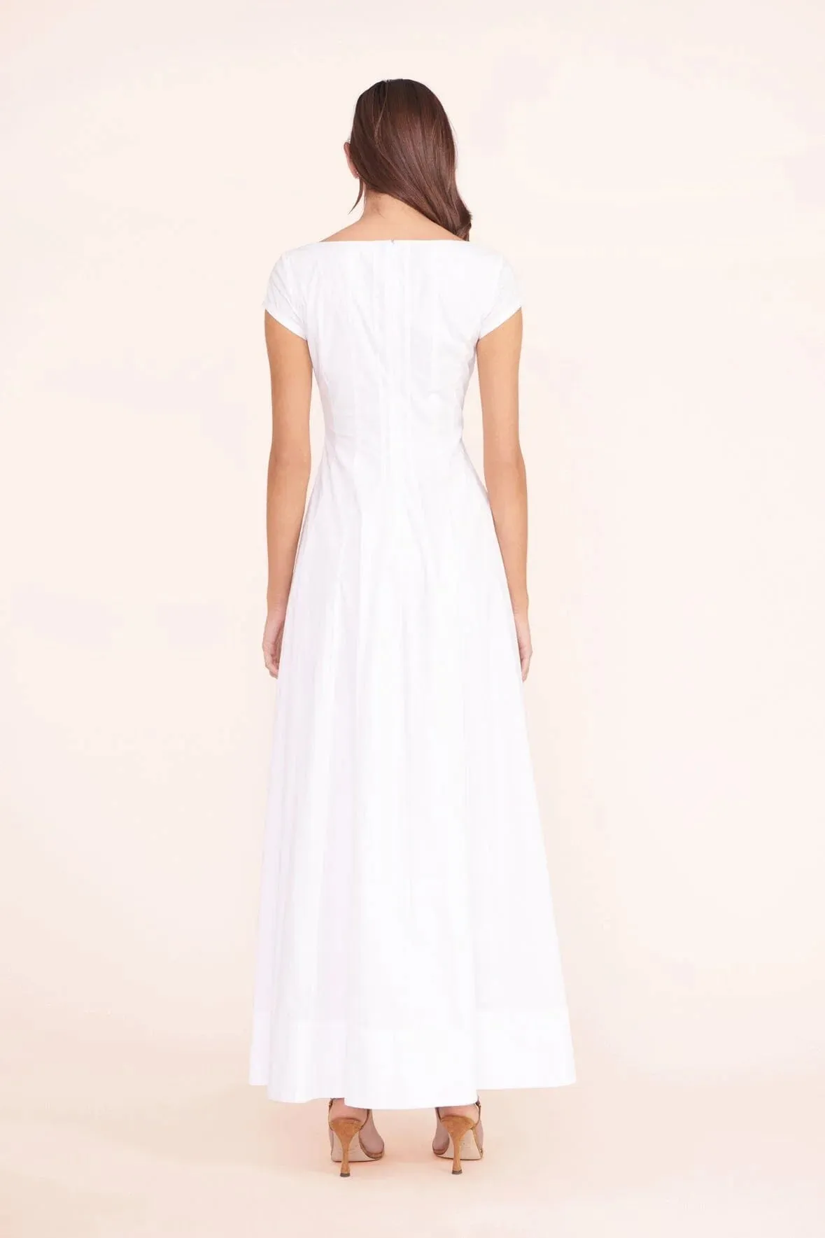 Short sleeve Wells dress- White