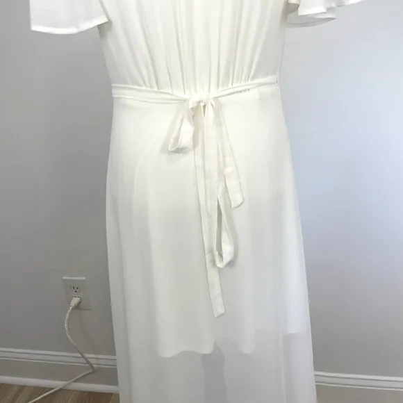 Show Me Your Mumu White Sophia Wrap Dress Size Medium New