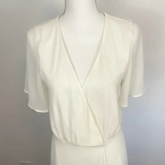 Show Me Your Mumu White Sophia Wrap Dress Size Medium New