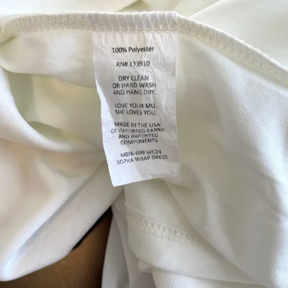 Show Me Your Mumu White Sophia Wrap Dress Size Medium New