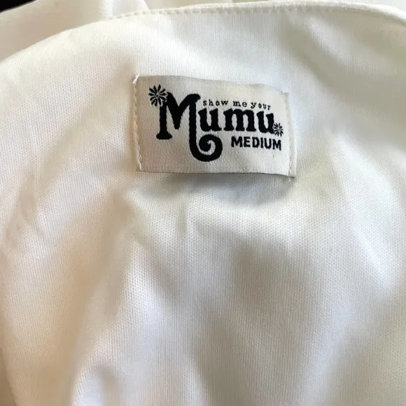 Show Me Your Mumu White Sophia Wrap Dress Size Medium New