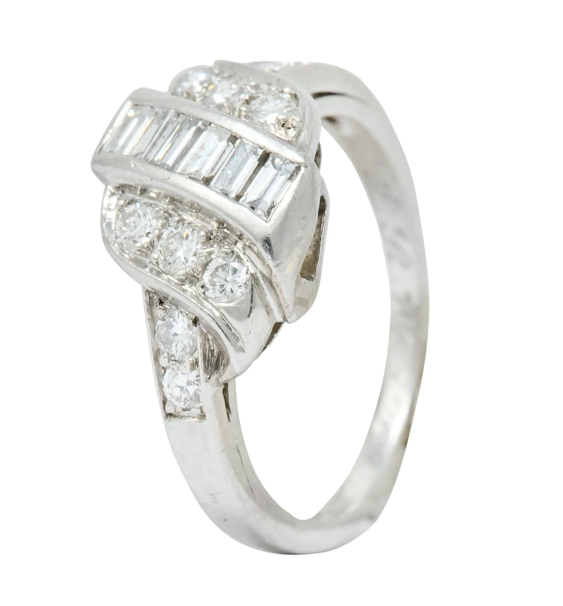 Shreve, Crump & Low Retro 0.70 CTW Diamond Platinum Band Ring
