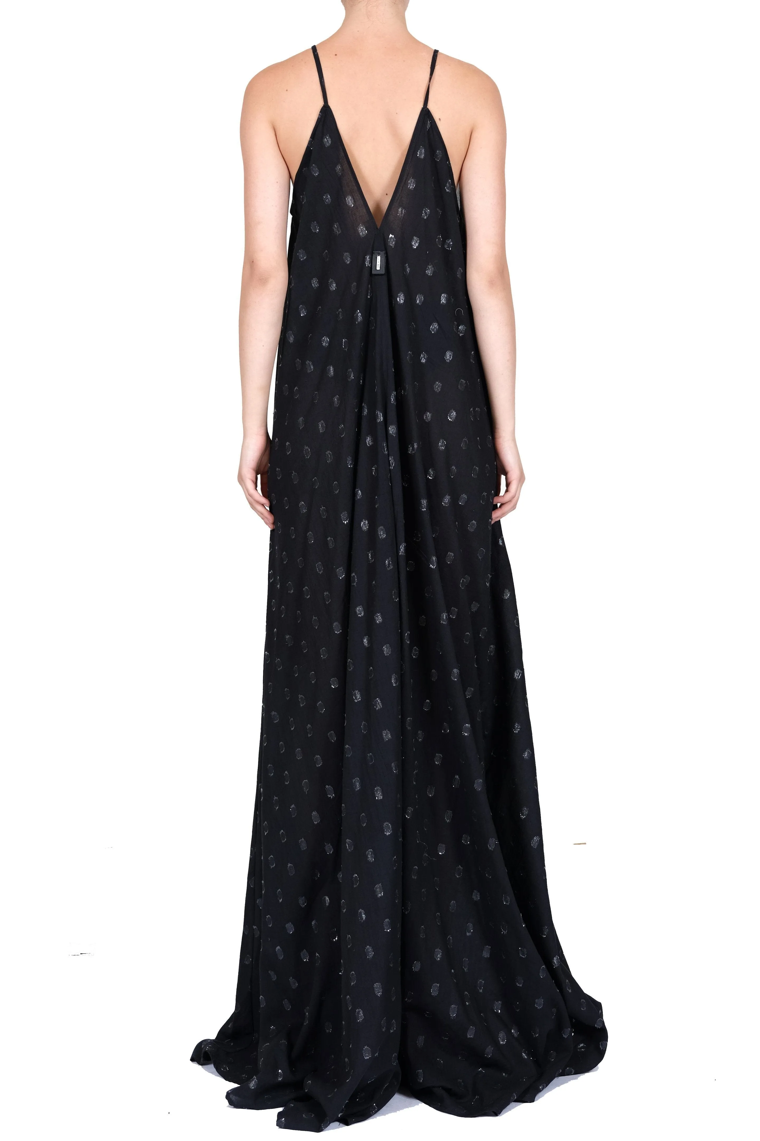 Silver Dot Maxi Dress