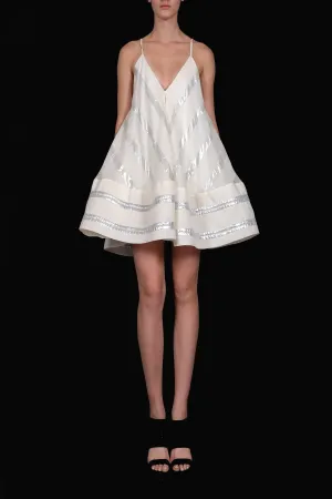 Silver Stripe Mini Dress