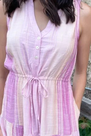 Sleeveless Tiered Maxi Dress Adjustable