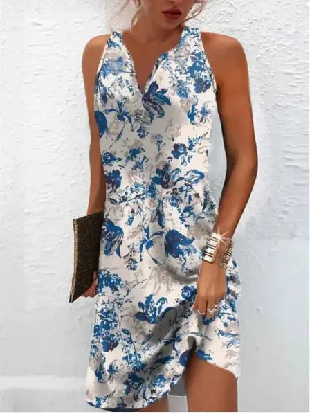 Slimming Printed Casual Long dress
