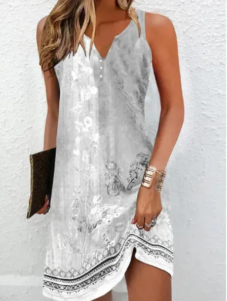 Slimming Printed Casual Long dress