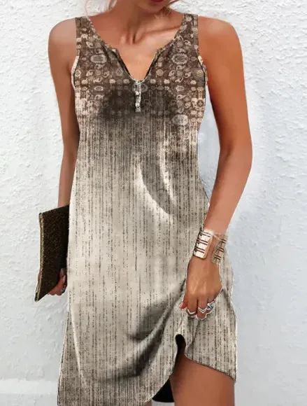 Slimming Printed Casual Long dress