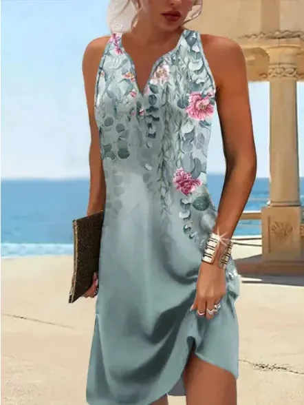 Slimming Printed Casual Long dress