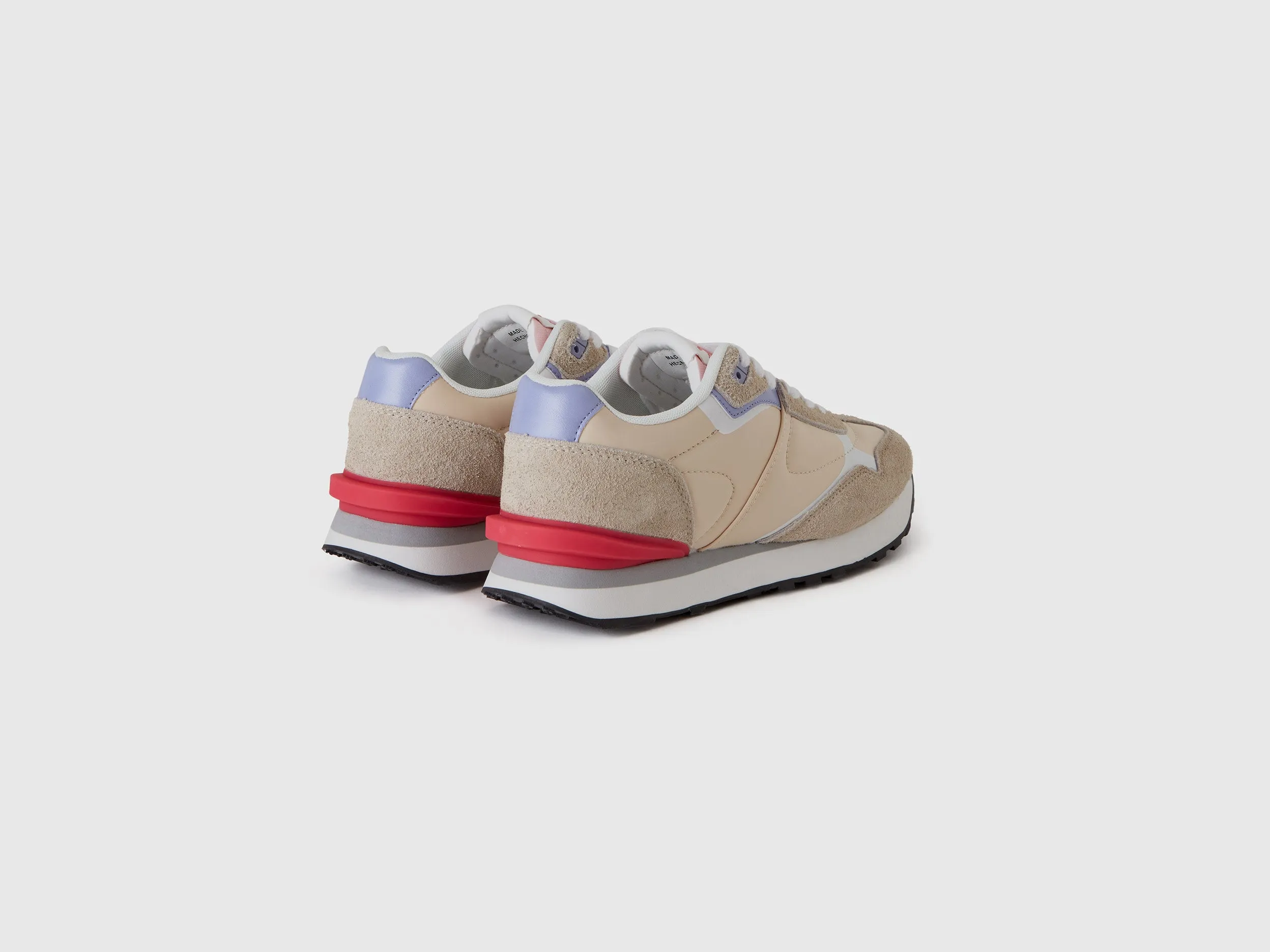 SNEAKERS IN NYLON AND LEATHER