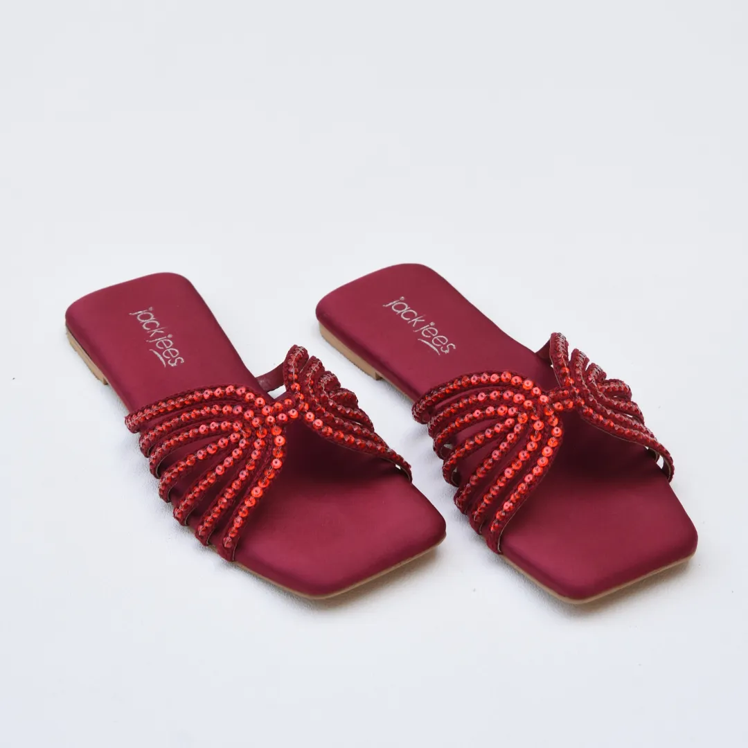 Soiree Flats maroon