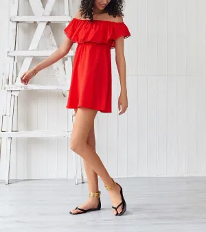 Solid Color Fashion Lace Stitching Dress