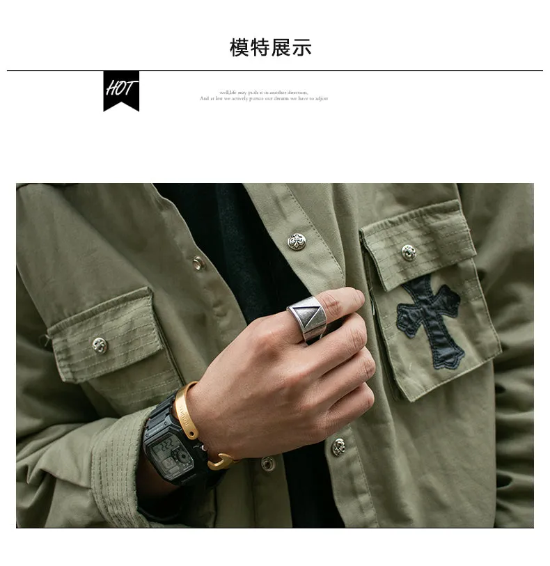 Stainless Steel Multiple Styles Ring Men
