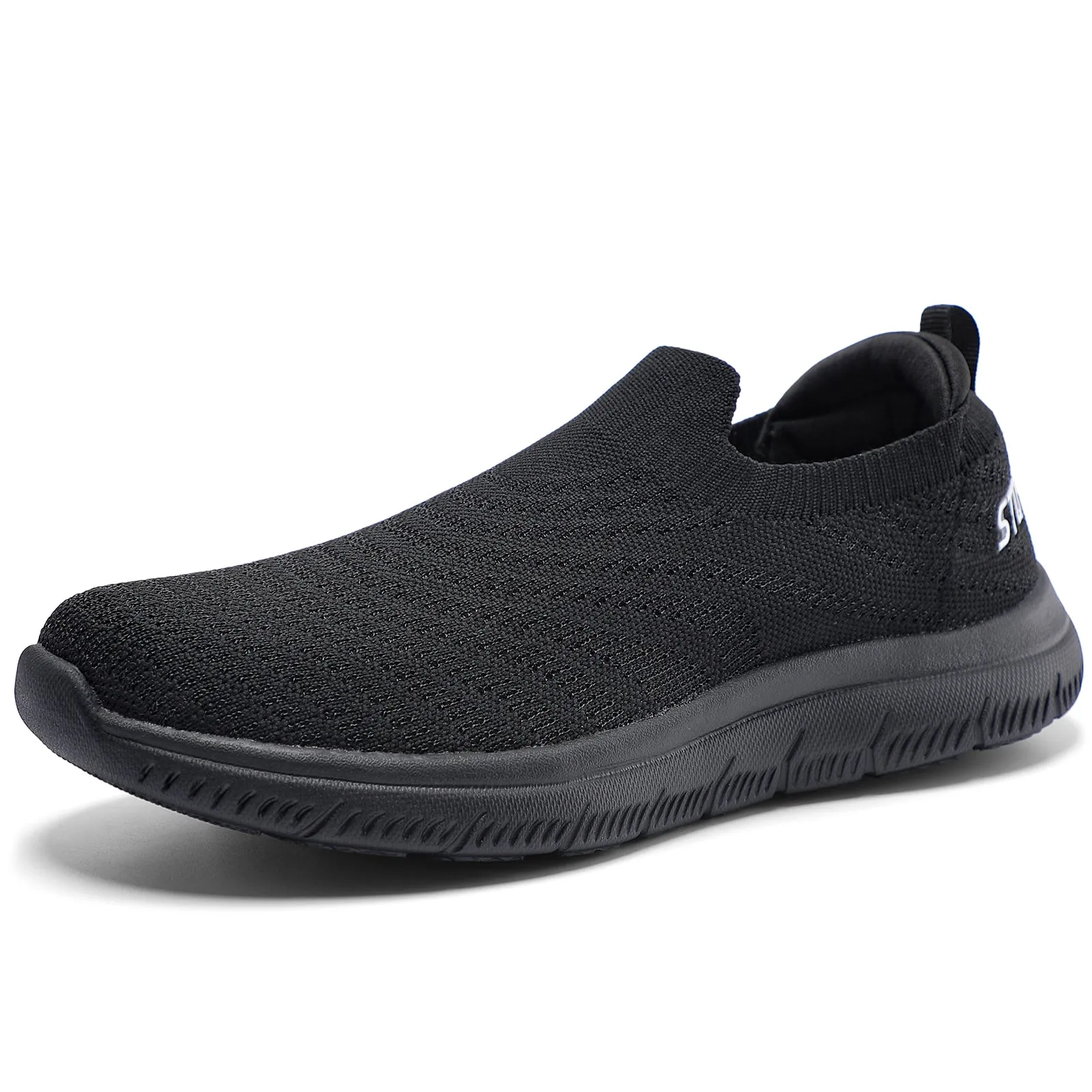 STQ Walking Shoes for Women Arch Support Comfort Lightweight Slip on Sneakers with Memory Foam