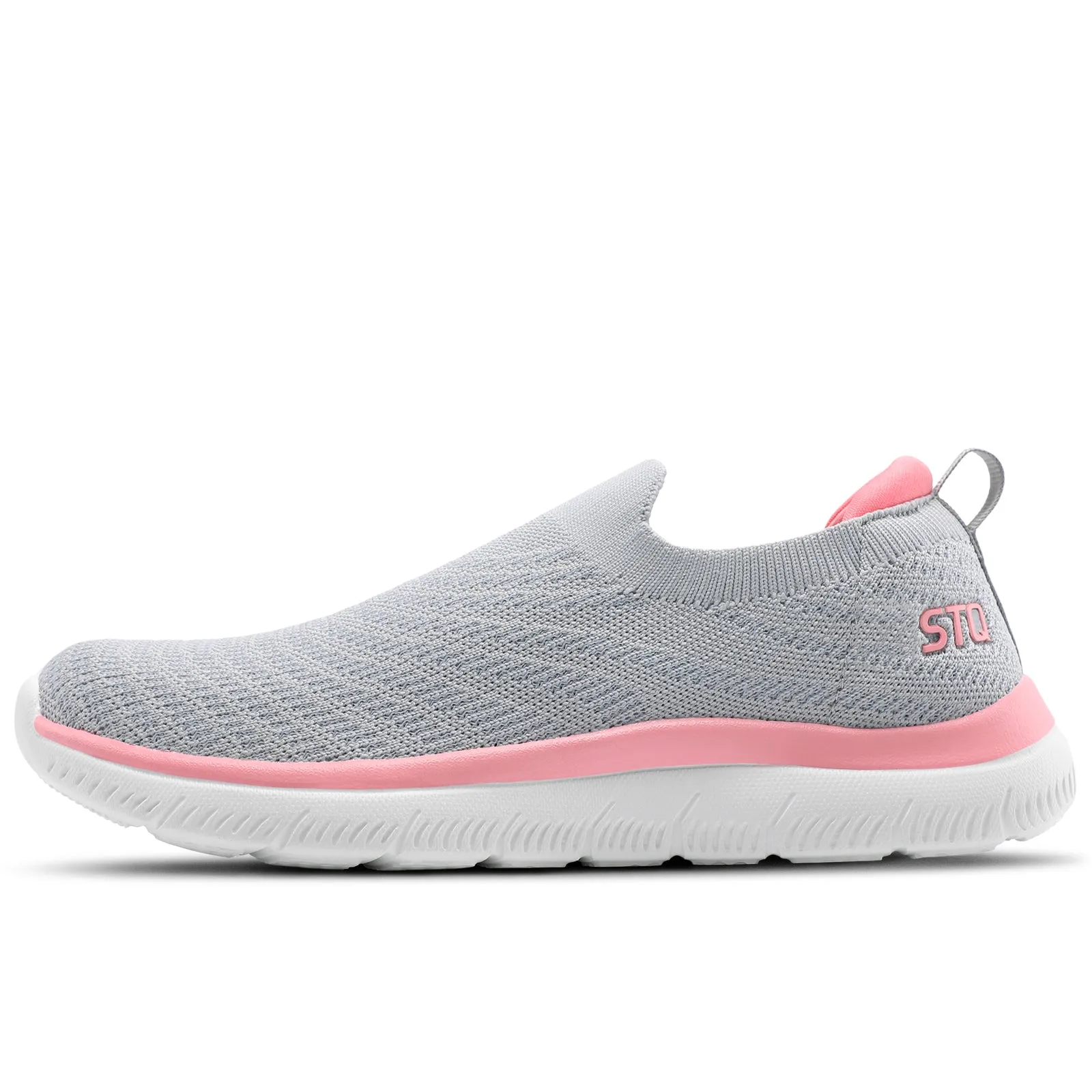 STQ Walking Shoes for Women Arch Support Comfort Lightweight Slip on Sneakers with Memory Foam