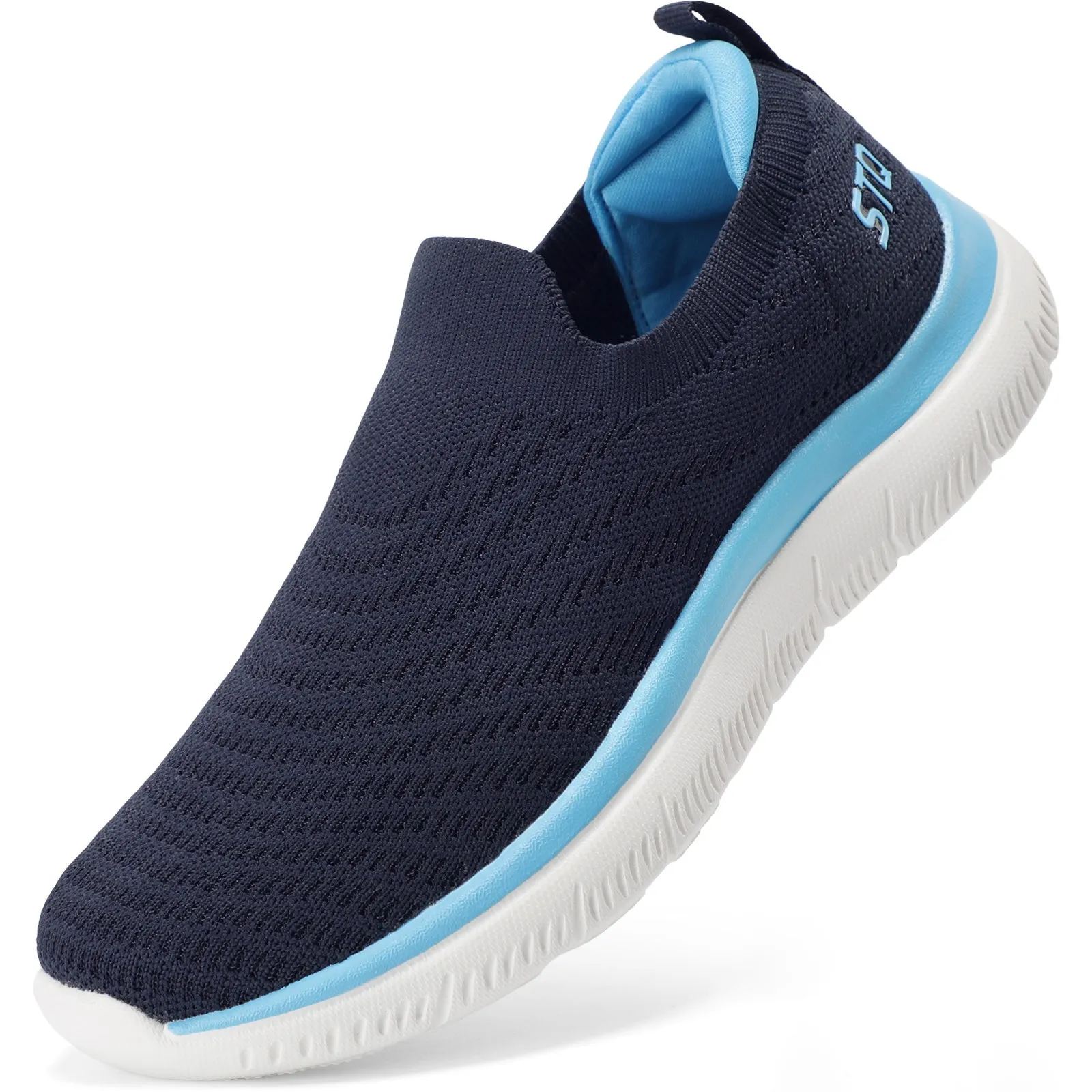 STQ Walking Shoes for Women Arch Support Comfort Lightweight Slip on Sneakers with Memory Foam