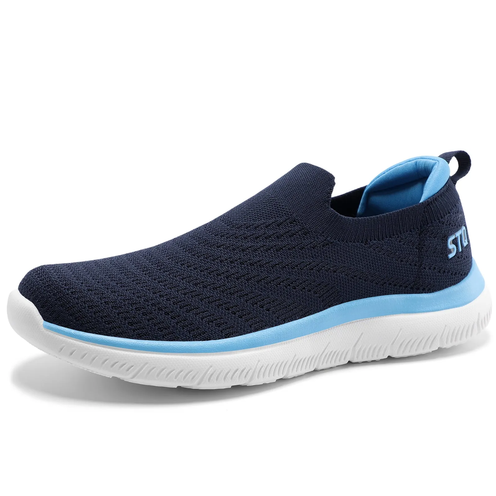 STQ Walking Shoes for Women Arch Support Comfort Lightweight Slip on Sneakers with Memory Foam