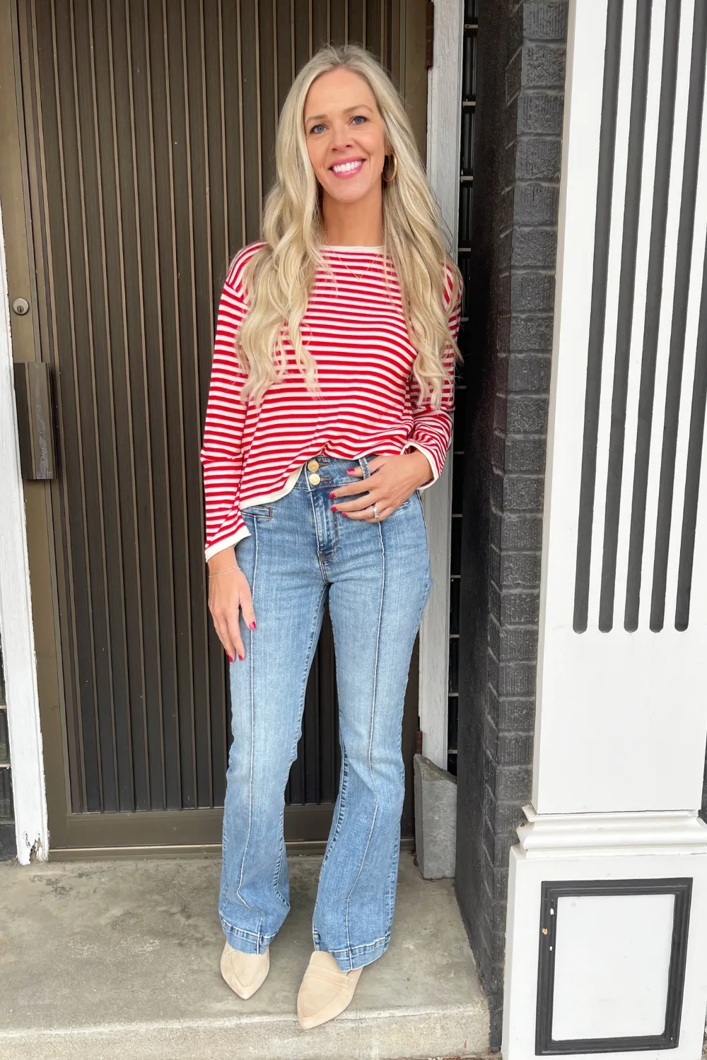 Striped Lightweight Sweater Top