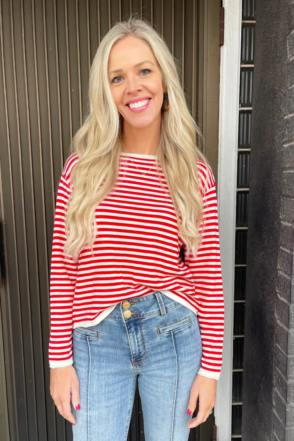 Striped Lightweight Sweater Top