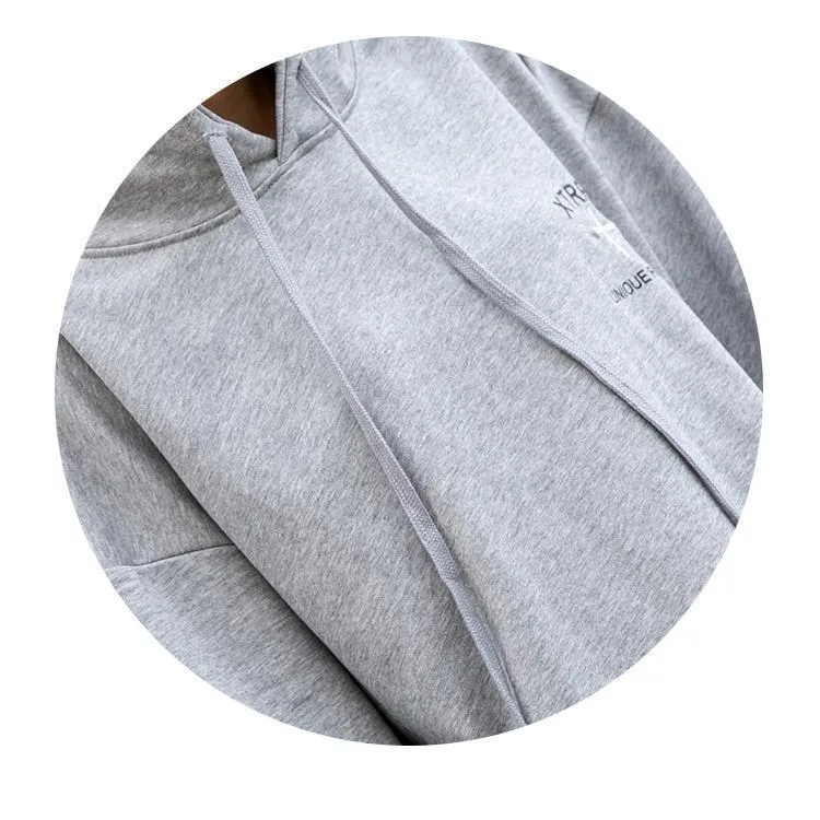 Striped Patchwork Sleeve Hoodie