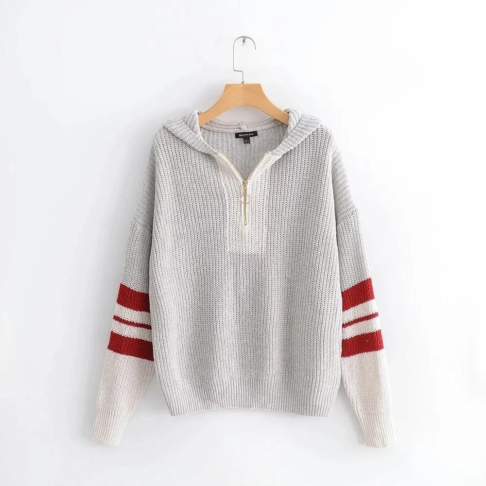Striped Sweater Hoodie