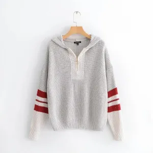 Striped Sweater Hoodie