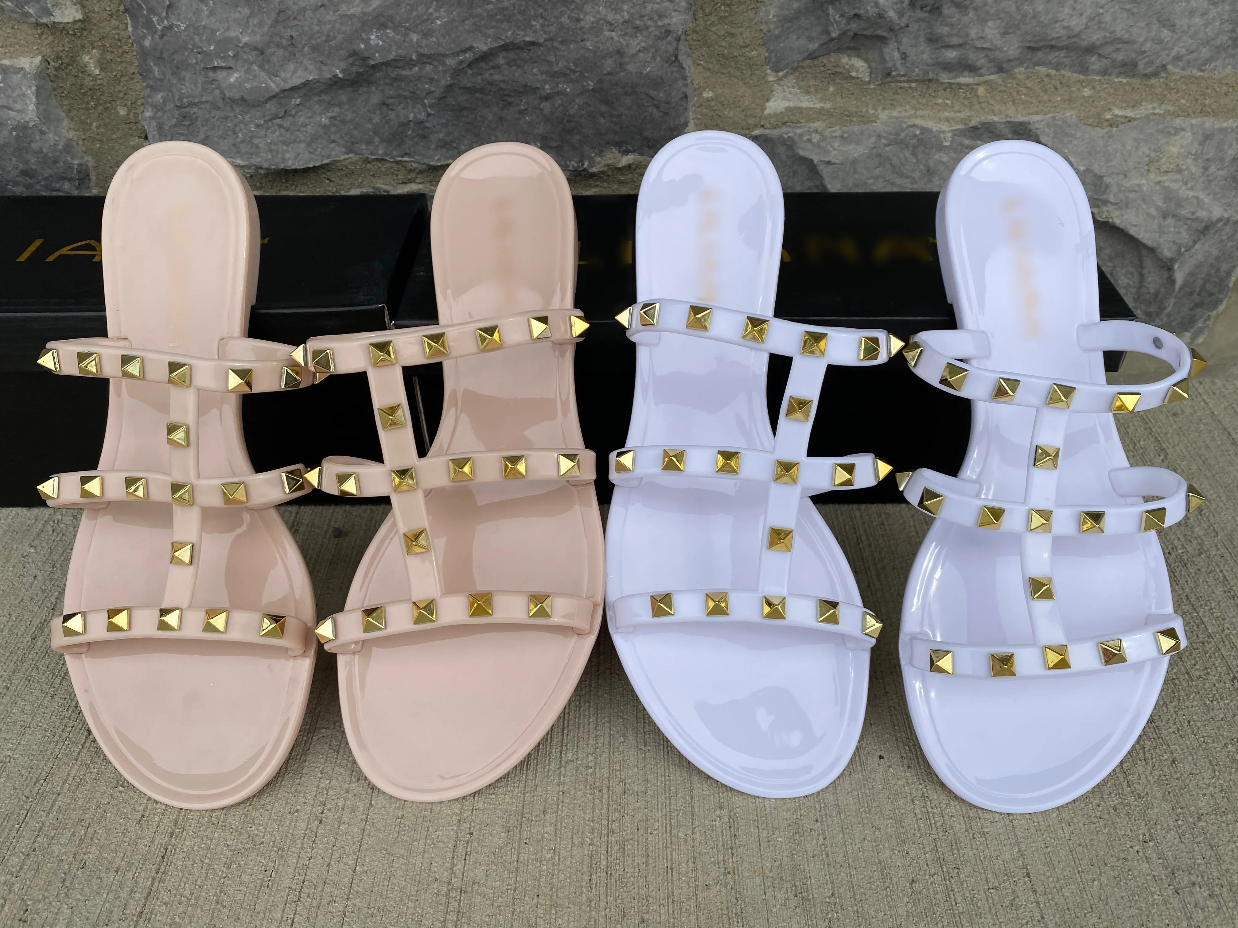 Studded Jelly Sandals