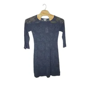 Sundance Sz Medium Blue Boho Knit Mini Lightweight Coverup Dress‎