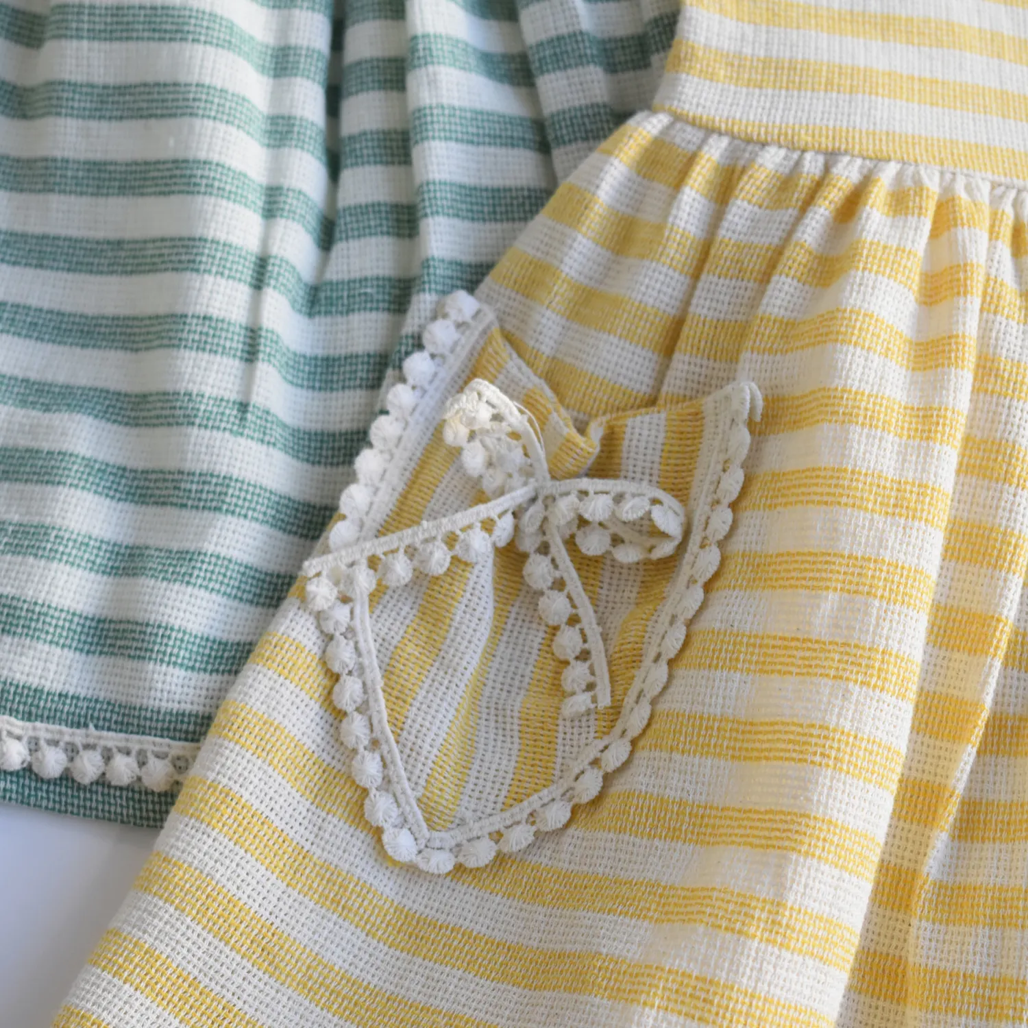 Sunshine Stripes Girls Cotton Dress