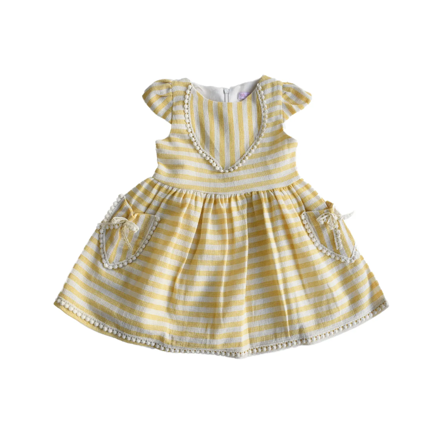 Sunshine Stripes Girls Cotton Dress