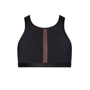 Tate Panelled Crop Top - Black