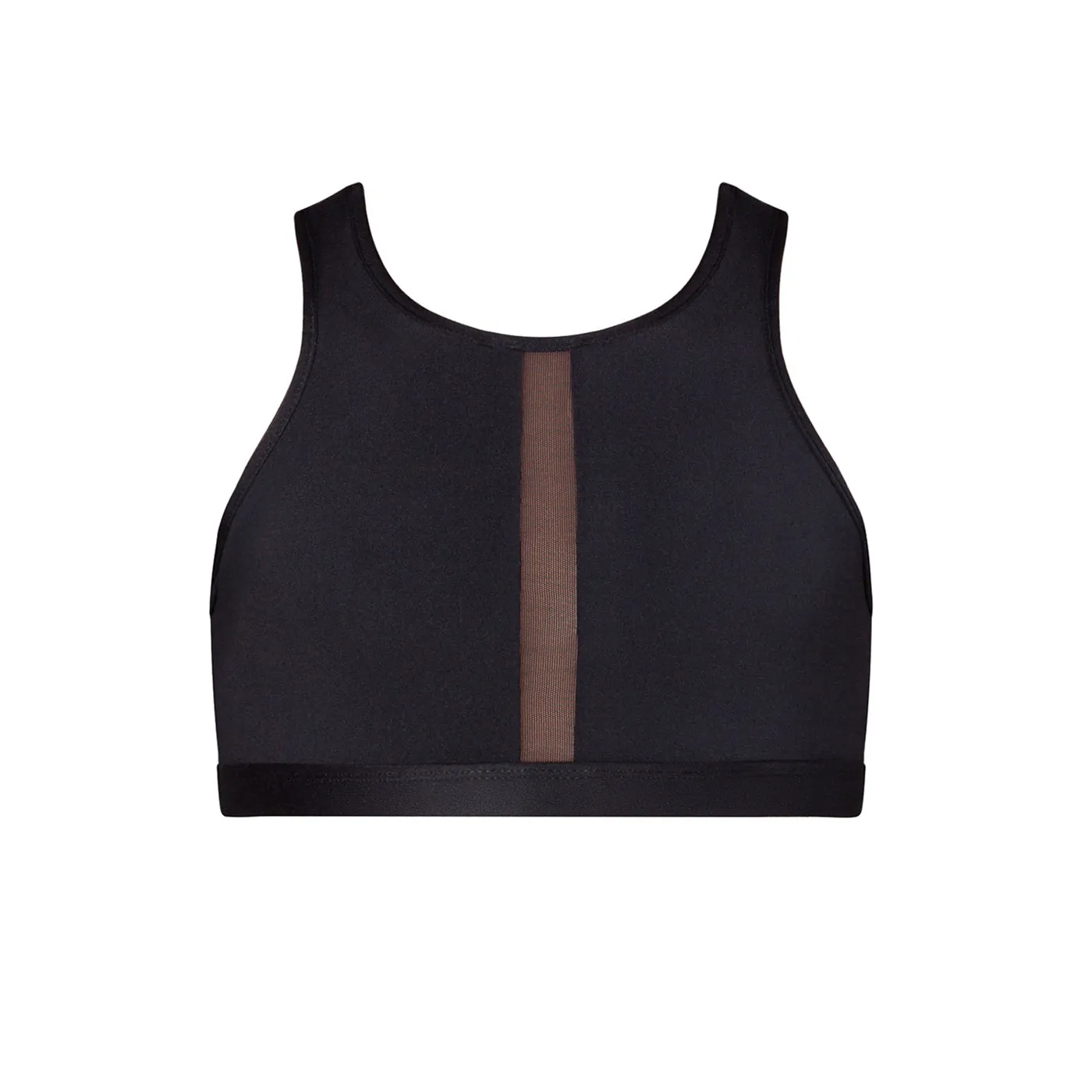 Tate Panelled Crop Top - Black