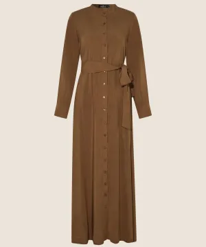 Teak Button Down Dress