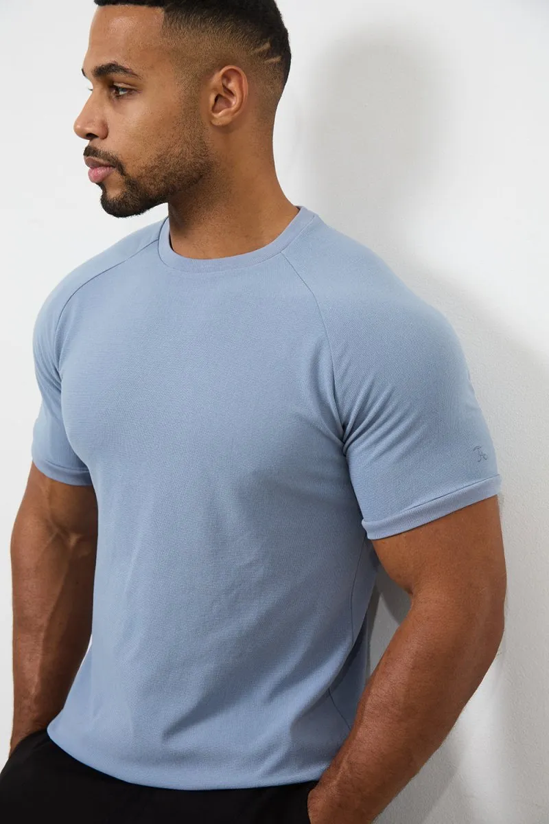 Textured Fashion T-Shirt in Slate Blue