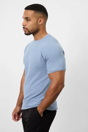 Textured Fashion T-Shirt in Slate Blue