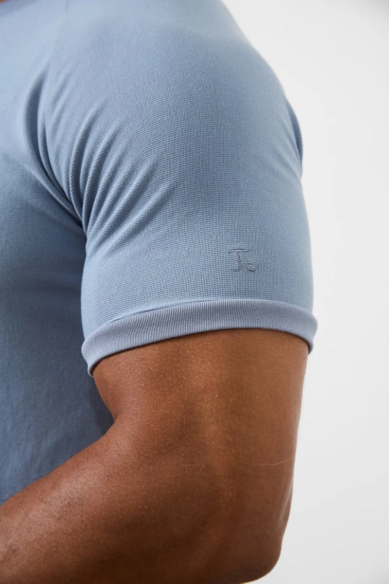 Textured Fashion T-Shirt in Slate Blue