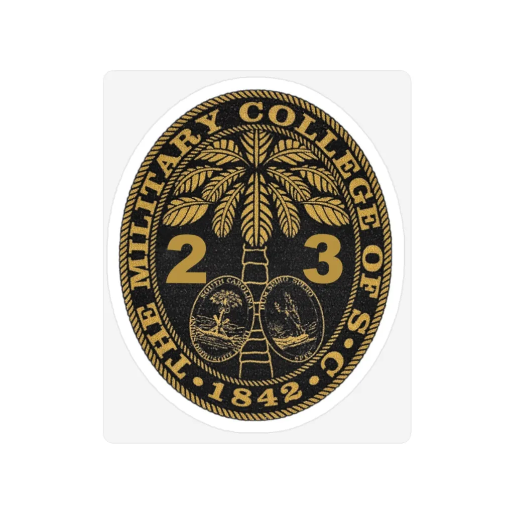 The Citadel, Class of 2023 Ring Bezel, Transparent Outdoor Stickers, Die-Cut