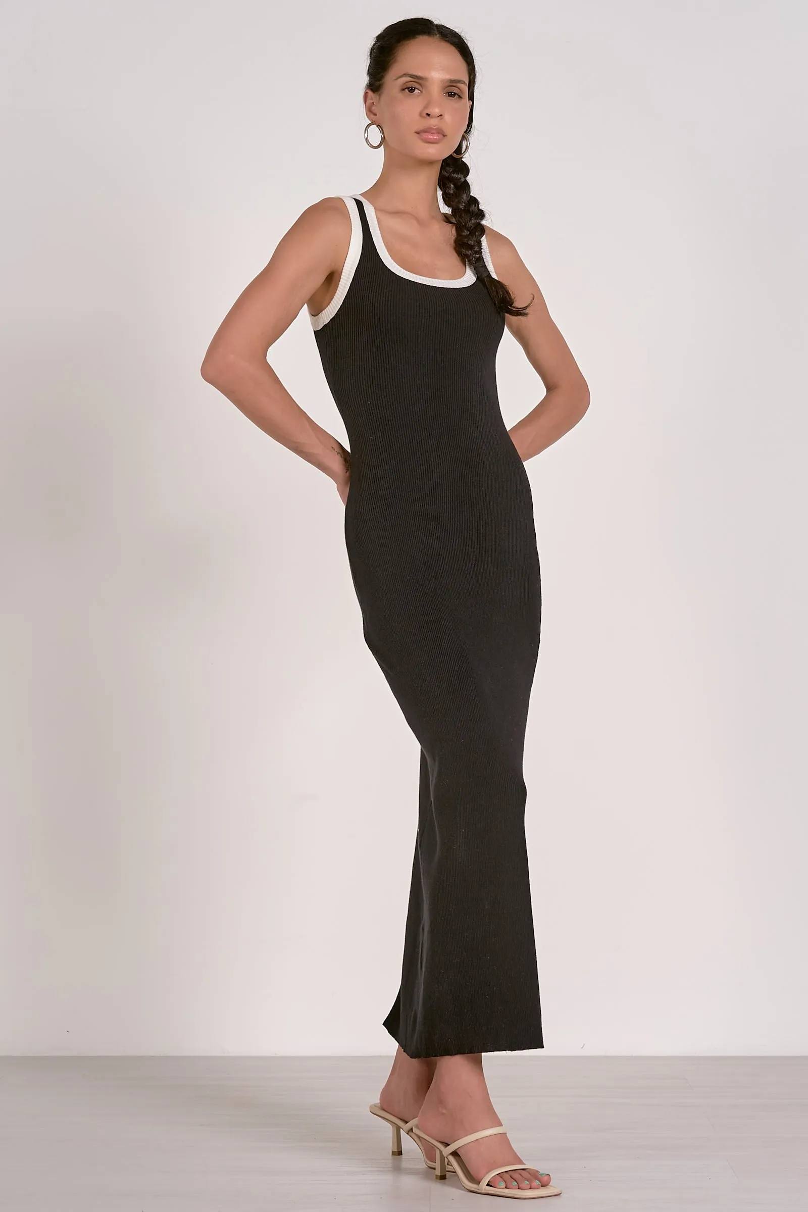The Gigi Contrast Trim Maxi Dress
