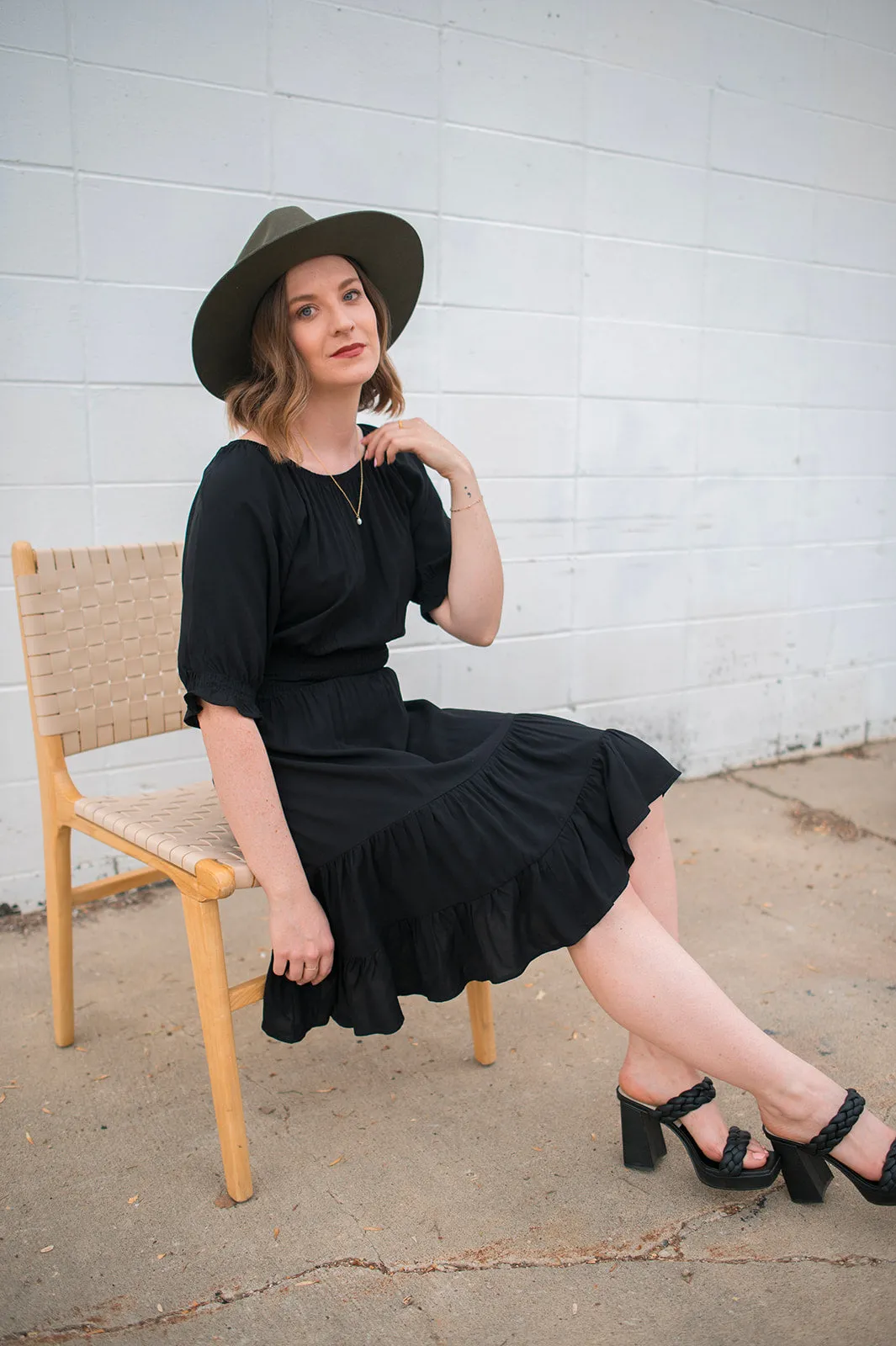 The Joey Smock Dress - Black