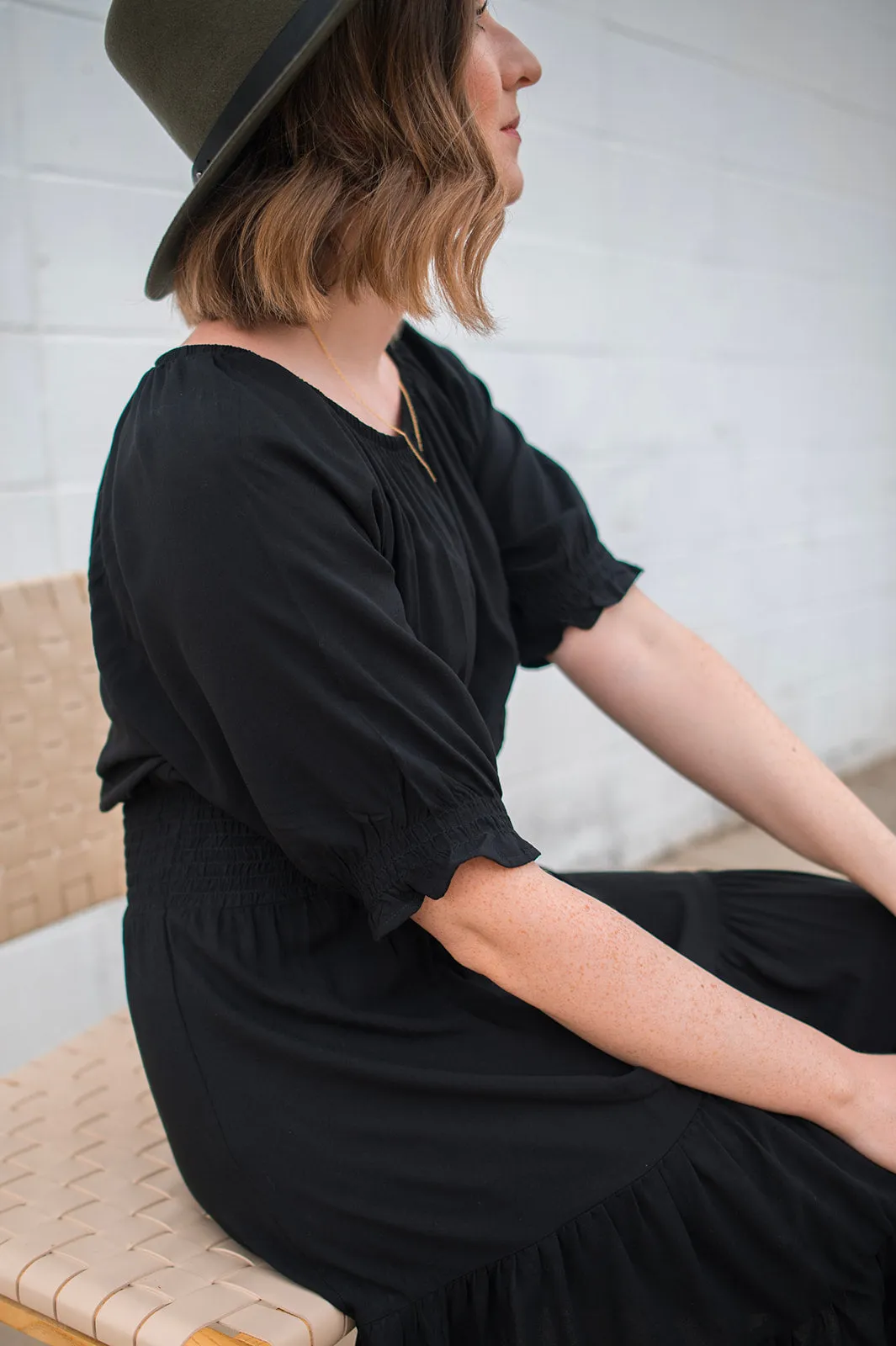 The Joey Smock Dress - Black