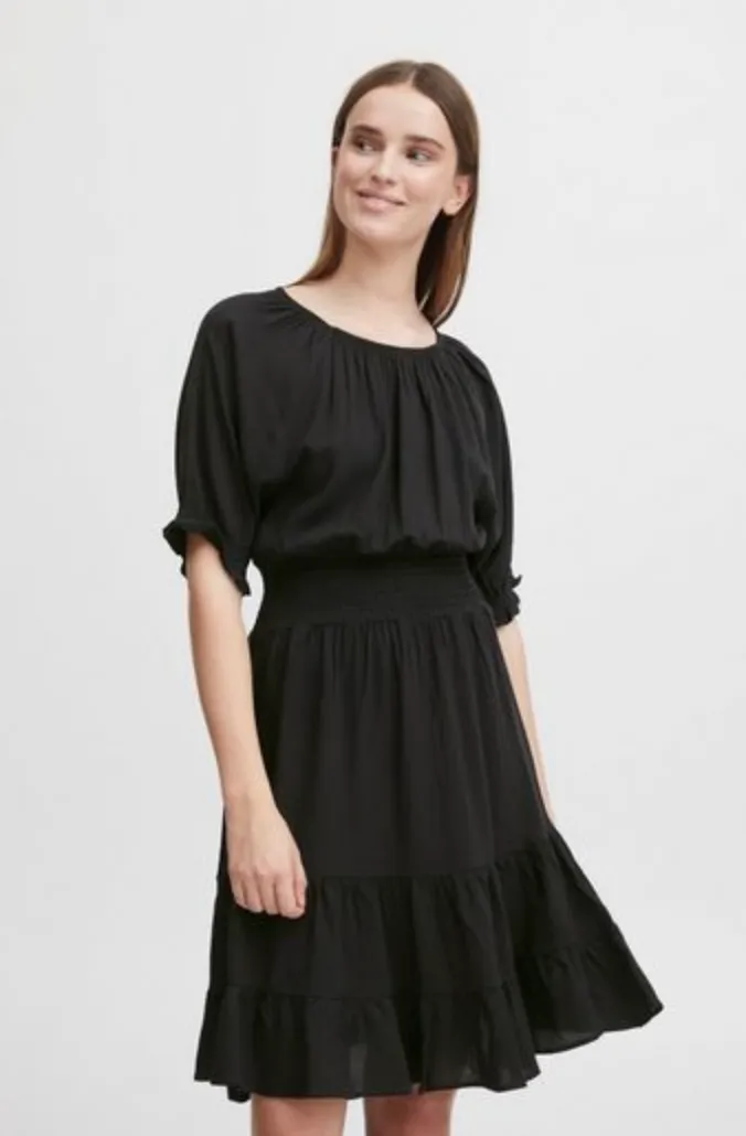The Joey Smock Dress - Black