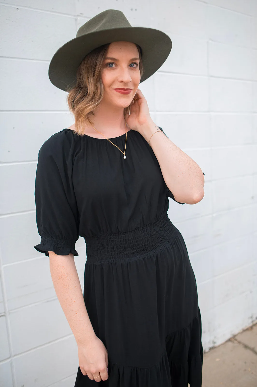 The Joey Smock Dress - Black