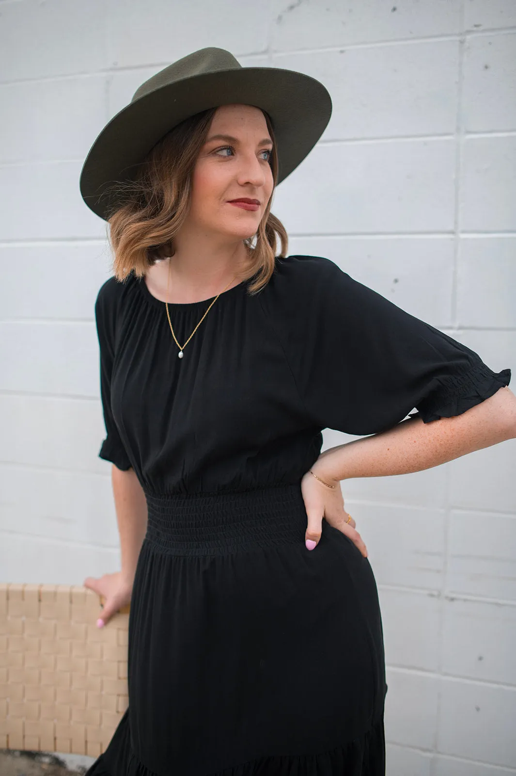 The Joey Smock Dress - Black