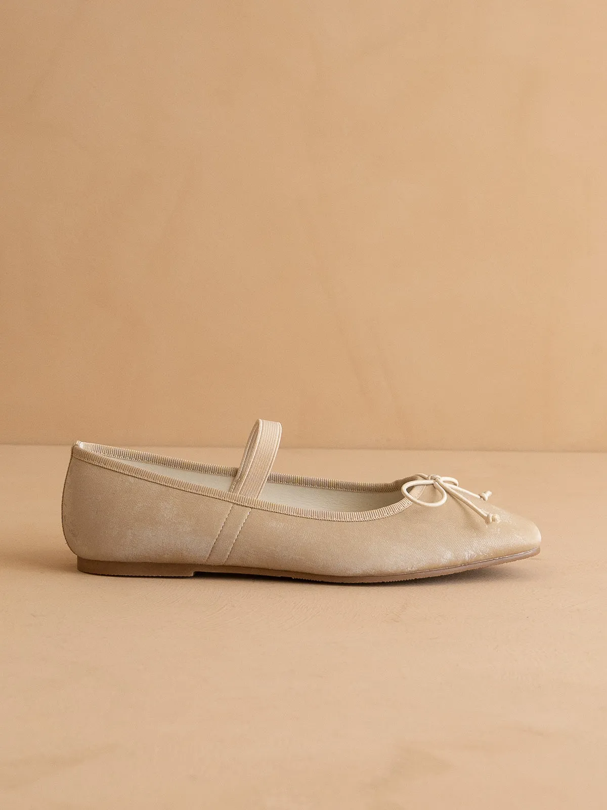 The London | Beige Ballet Pointe Flat