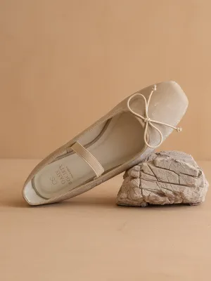 The London | Beige Ballet Pointe Flat